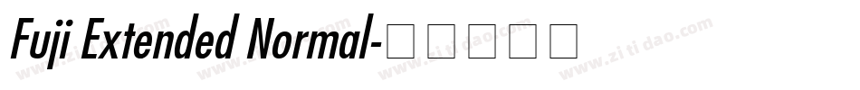 Fuji Extended Normal字体转换